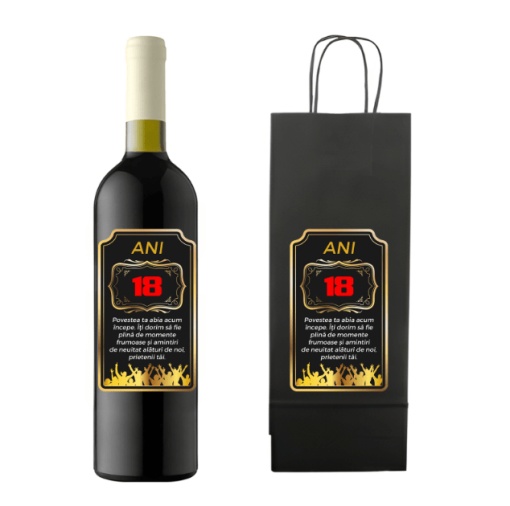 Sticla de vin Rosu Personalizata pentru Aniversare - xx Ani Cadou inedit si memorabil pentu sarbatorit, varsta 18 - 100 de ani - Img 1