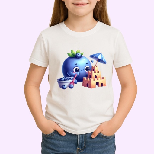 Tricou Afine amuzant de vara caste; de nisip, Fructe, Copii | Dama