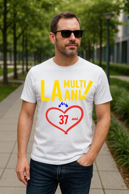 Tricou Cadou 37 ani - Cadou aniverasare Barbat