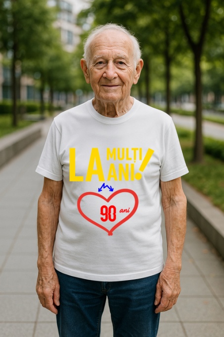 Tricou Cadou 90 ani - Cadou aniverasare Barbat