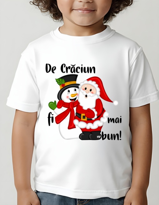 Tricou Craciun copii - De Craciun, Fii mai Nebun