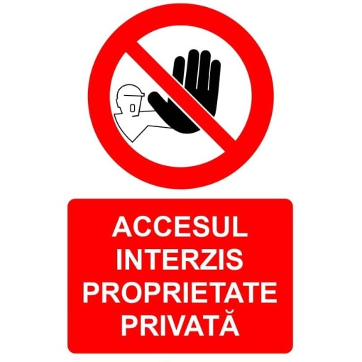 Indicator Accesul interzis proprietate privata indicator de interzicere, Sticker autocolant