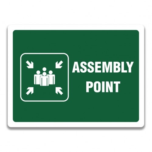 Indicator ASSEMBLY POINT SIGNS, Sticker autocolant