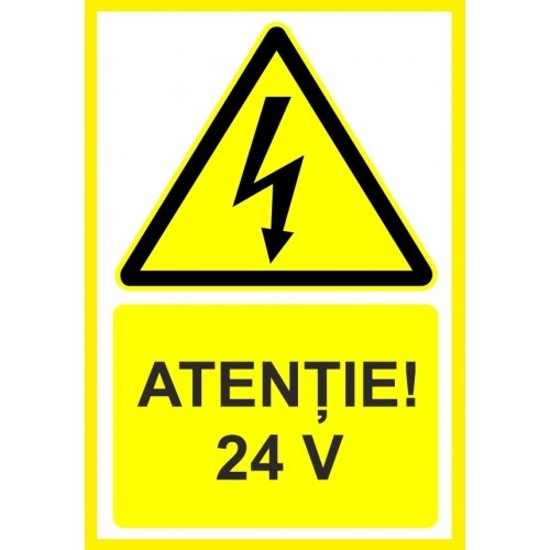 Indicator Atentie 110v, Sticker autocolant