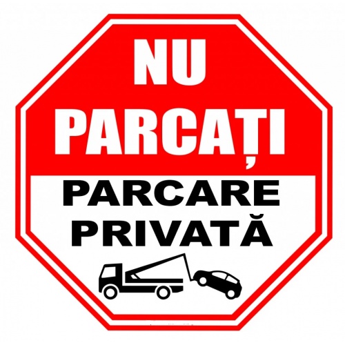Indicator Cu stop proprietate privata, Sticker autocolant