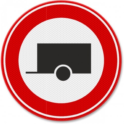 Indicator de circulatie interzis pentru remorci, Sticker autocolant