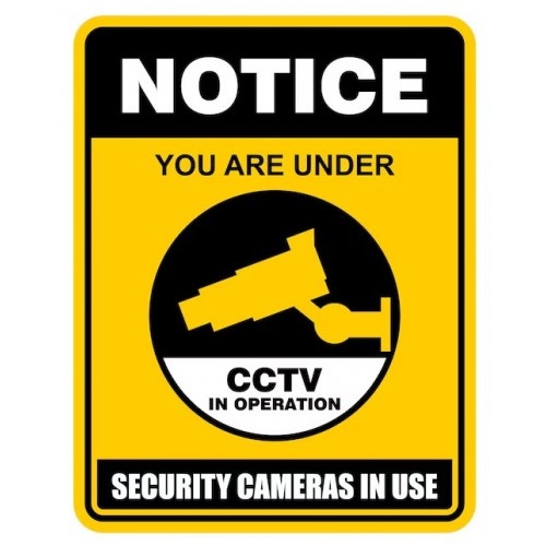 Indicator Notice you are under cctv in operation, Sticker autocolant