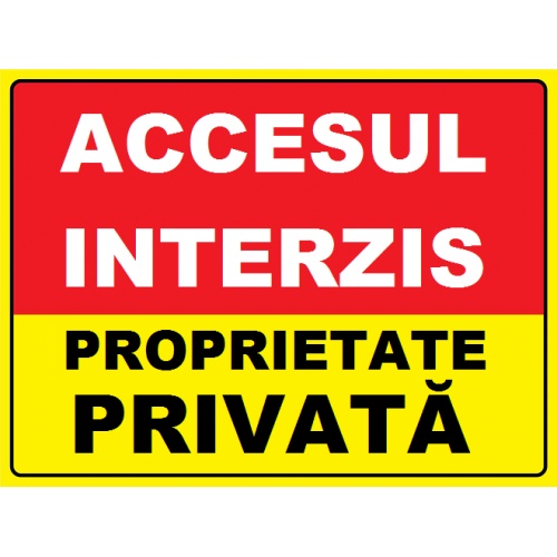 Indicator Pentru accesul interzis proprietate privata, Sticker autocolant
