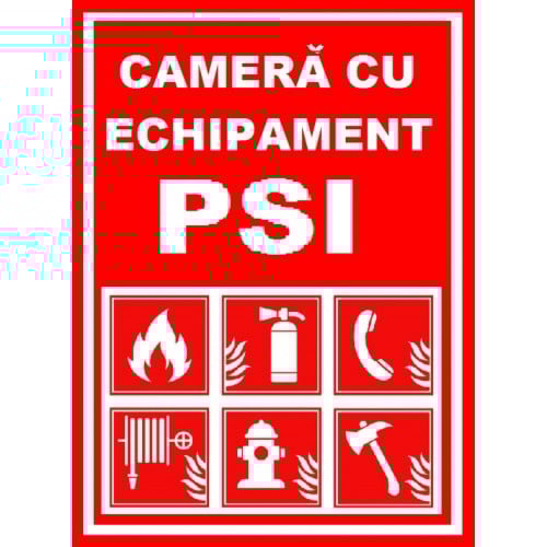 Indicator Pentru camera cu echipament psi, Sticker autocolant