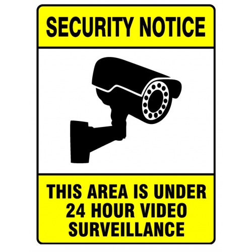 Indicator Sign security notice this area is under 24 hour video surveillance, Sticker autocolant