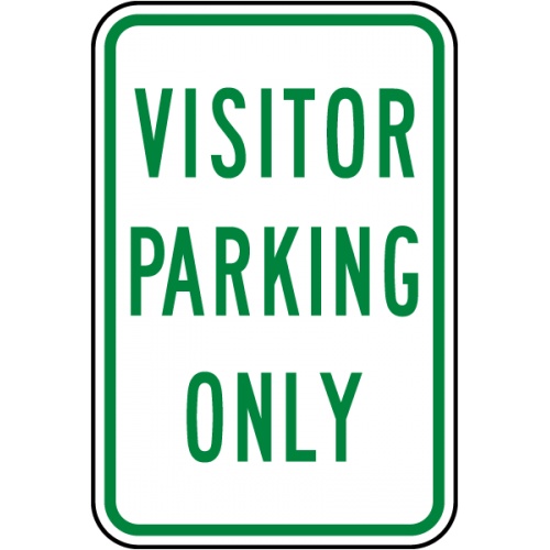 Indicator Visitor Parking Only Sign, Sticker autocolant