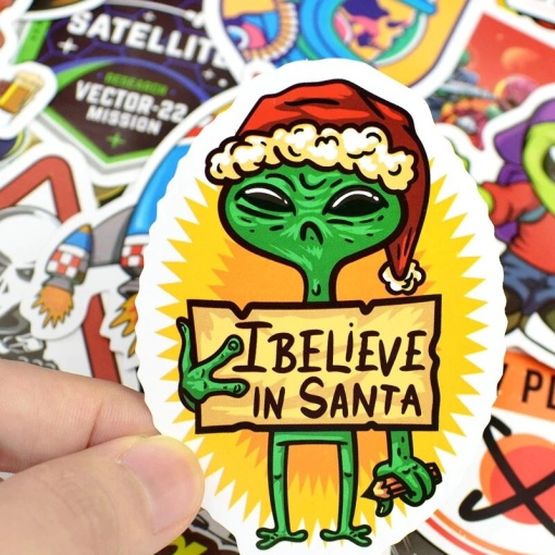 Set Stickere colorate Outer Space Astronaut Alien Extraterestru