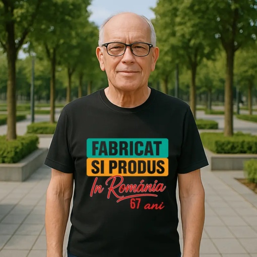 Tricou 67 ani Model: Fabricat și produs în România 67 ani | Bărbat