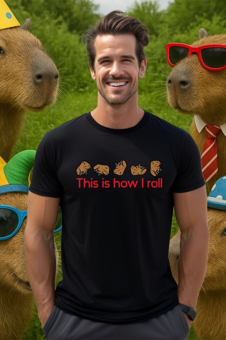 Tricou Barbat CapyBara - This is how I roll