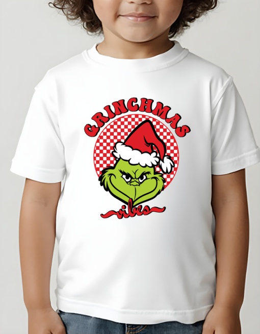 Tricou copii - Grinchmas vibes - Crăciun, modă, stil, cadouri, sărbători, festiv