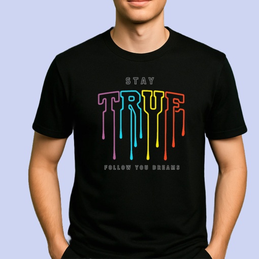 Tricou Stray true follow you dreams Negru, Copii | Dama | Barbat