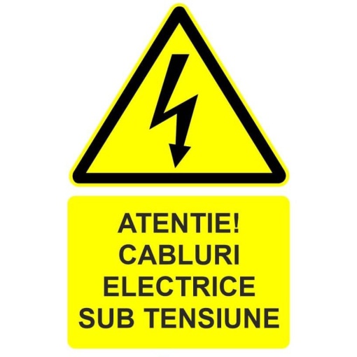 Indicator Atentie cabluri electrice sub tensiune indicator de avertizare, Sticker autocolant