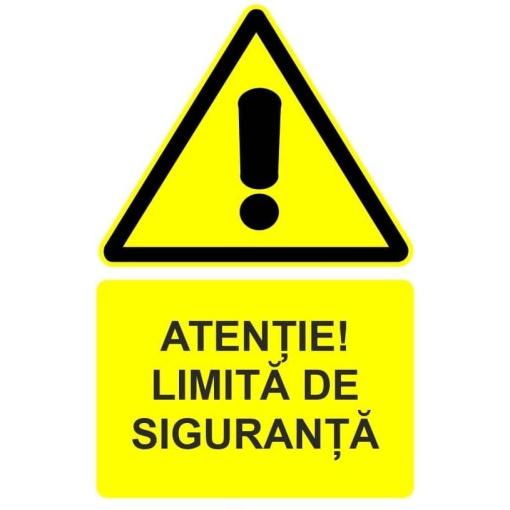 Indicator Atentie limita de siguranta indicator de avertizare 1, Sticker autocolant