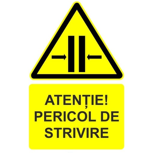 Indicator Atentie pericol de strivire indicator de avertizare, Sticker autocolant