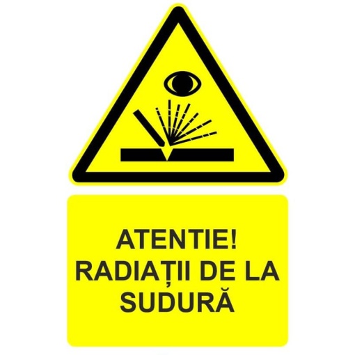 Indicator Atentie radiatii de la sudura indicator de avertizare, Sticker autocolant