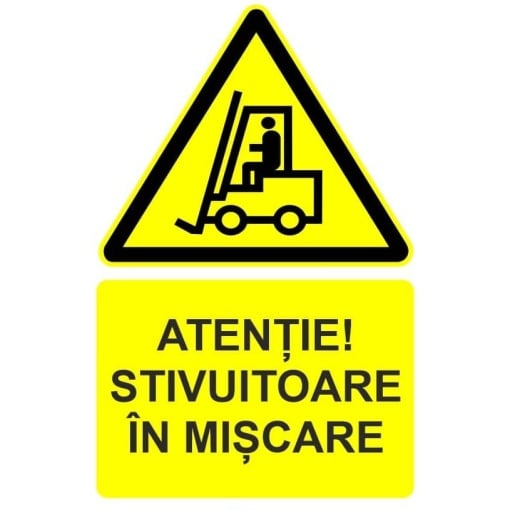 Indicator Atentie stivuitoare in miscare indicator de avertizare, Sticker autocolant