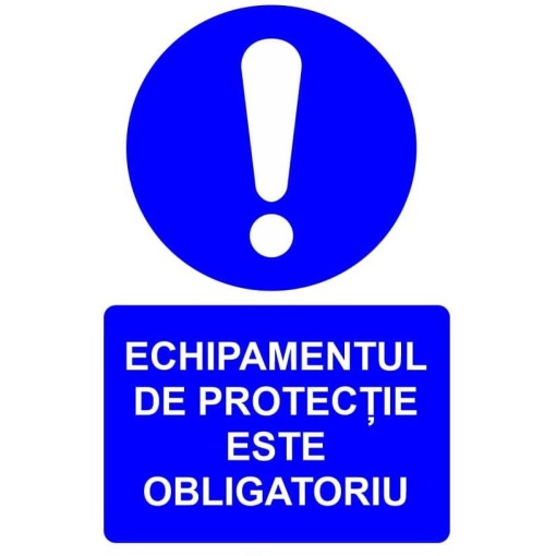 Indicator Echipamentul de protectie este obligatoriu indicator de obligativitate, Sticker autocolant