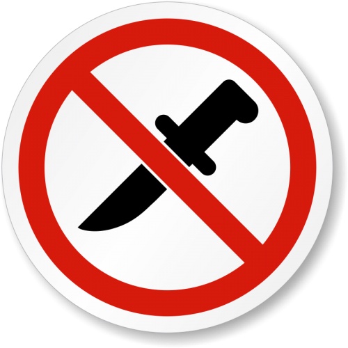 Indicator Eticheta fara cutit permis, Sticker autocolant