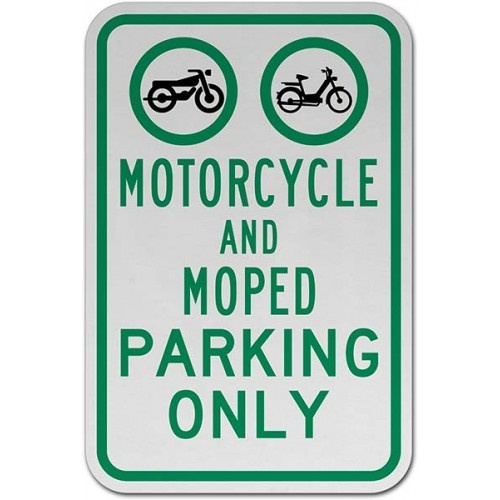 Indicator Motorcycle and Moped Parking Only Sign, Sticker autocolant