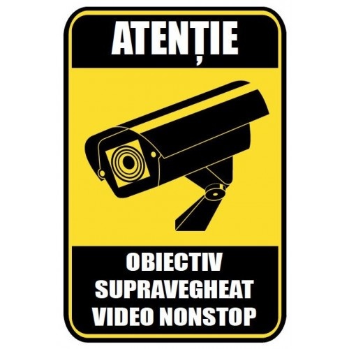 Indicator Pentru video non-stop, Sticker autocolant