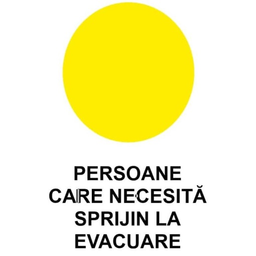 Indicator Persoane care necesita sprijin la evacuare PSI autoadeziv sticker autocolantSticker autocolant