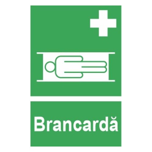 Indicator protectia muncii brancarda, Sticker autocolant