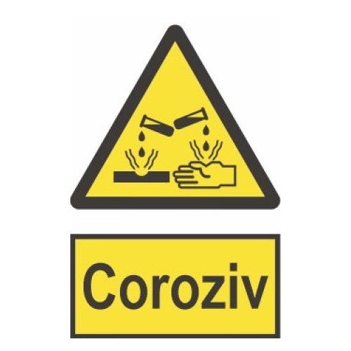 Indicator protectia muncii coroziv, Sticker autocolant