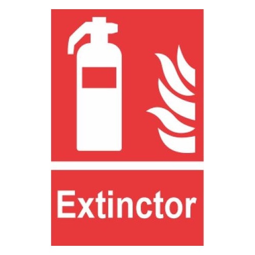 Indicator protectia muncii extinctor, Sticker autocolant