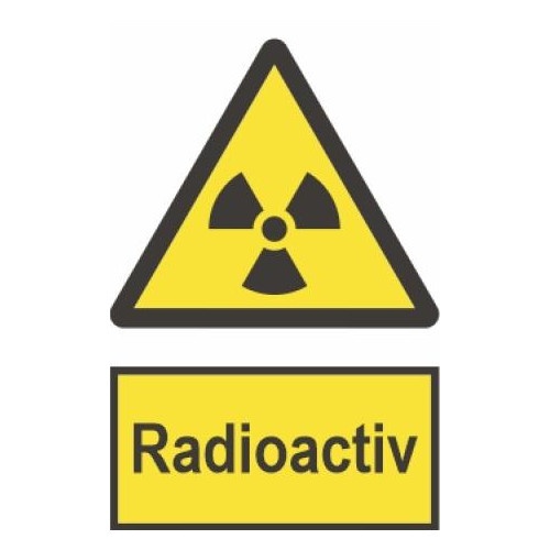 Indicator protectia muncii radioactiv, Sticker autocolant