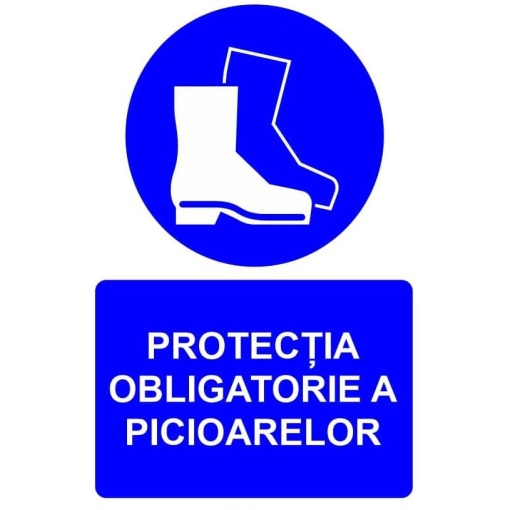 Indicator Protectia obligatorie a picioarelor indicator de obligativitate, Sticker autocolant
