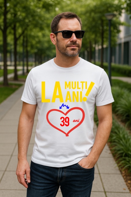 Tricou Cadou 39 ani - Cadou aniverasare Barbat