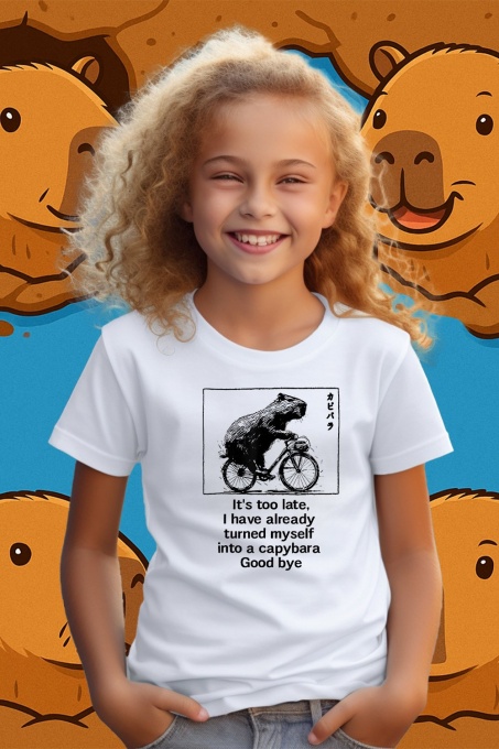 Tricou copii Capybara - E prea tarziu, deja sunt capybara