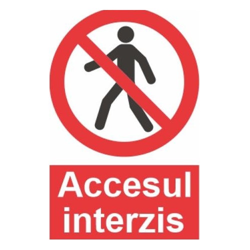 Indicator accesul interzis pietonilor indicatoare protectia muncii, Sticker autocolant