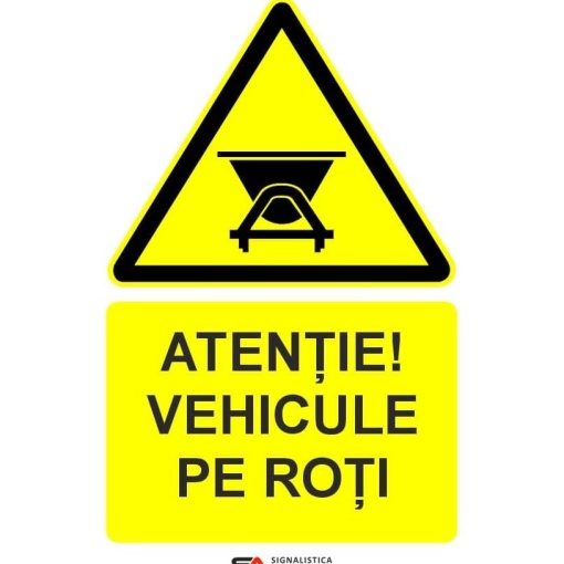 Indicator Atentie vehicule pe roti indicator de avertizare, Sticker autocolant