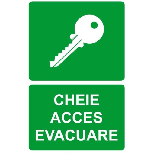 Indicator Cheie acces evacuare v1, Sticker autocolant