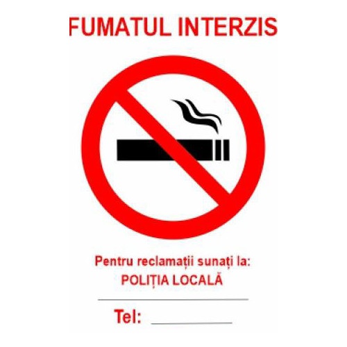 Indicator fumatul interzis 3 indicatoare protectia muncii, Sticker autocolant