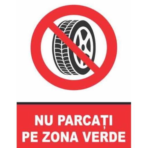 Indicator Indicator nu parcati pe zona verde, Sticker autocolant