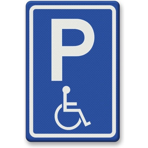 Indicator Semn parcare persoane cu handicap, Sticker autocolant