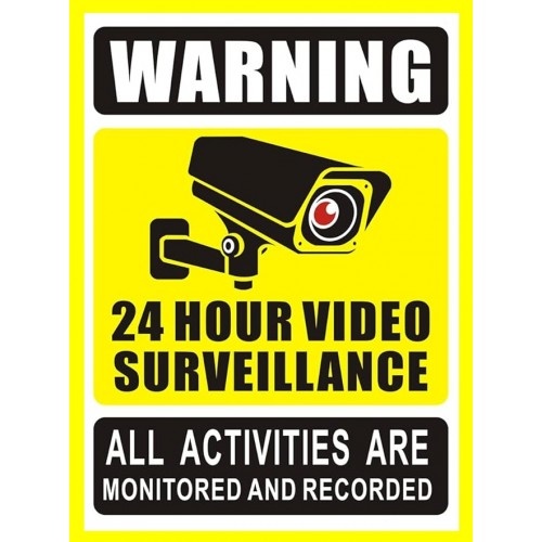 Indicator Warning 24 hour video surveillance, Sticker autocolant