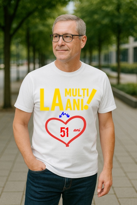 Tricou Cadou 51 ani - Cadou aniverasare Barbat