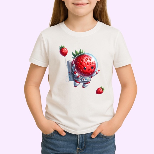 Tricou Capsuna amuzanta de vara astronaut, Fructe, Copii | Dama