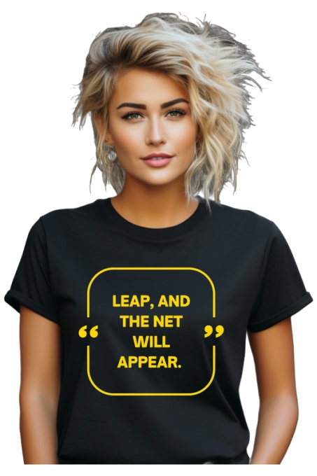 Tricou dama - Leap,and the net will appear.