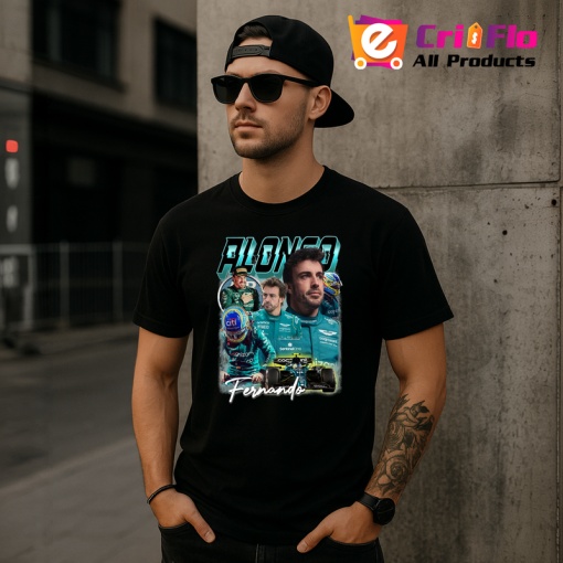 Tricou Fernando Alonso Colaj Echipa Aston Martin Formula 1, Copii | Dama | Barbat