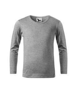 Bluza pentru copii cu maneca lunga de culoare gri deschis