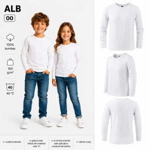 Bluză copii cu mânecă lungă FIT-T LS 121 – 100% bumbac, fete și băieți - Img 18